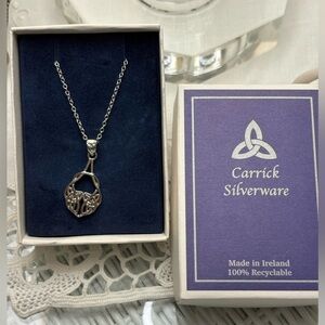 Celtic Knot Silver Pendant Necklace